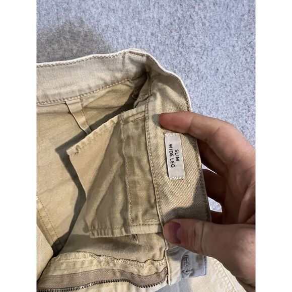 J crew slim wide leg pants womens 30 khaki brown trouser cropped - Picture 9 of 10